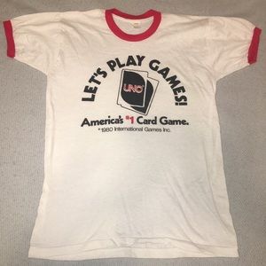 RARE Uno Cards Vintage Tee Shirt Size Large